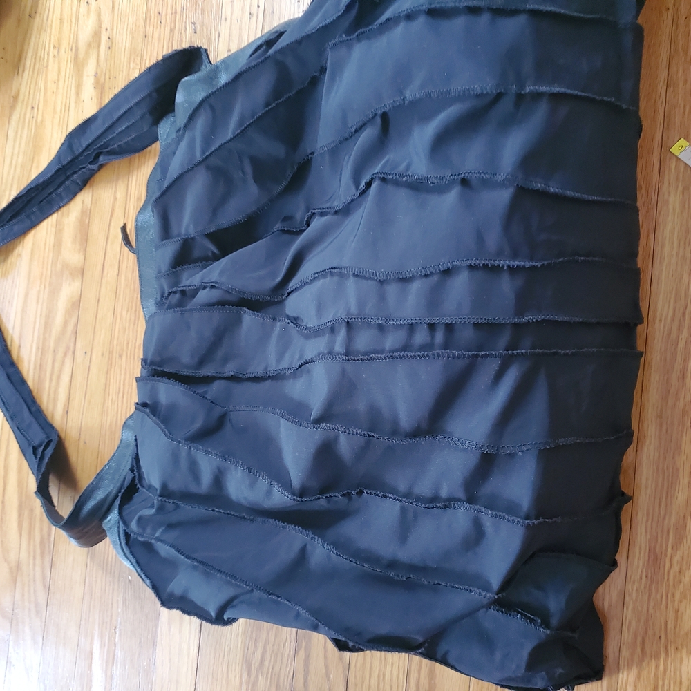 PAPUCEI HOBO UNIQUE DESIGN LEATHER & FABRIC .shoulder,crossbody  Pleated Design